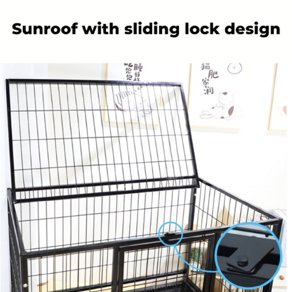 Multi-layer Dog Cage 46" (with wheels)