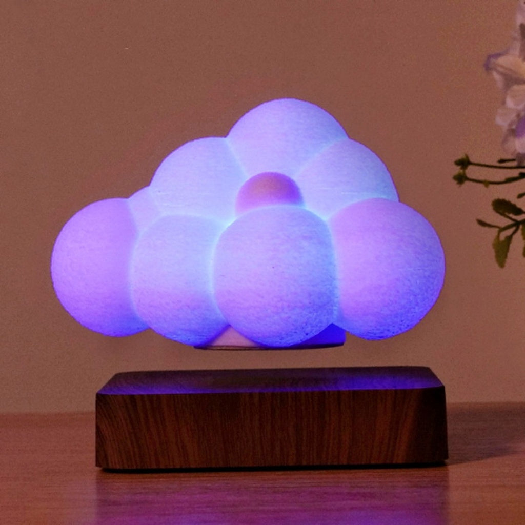 Lighting Magnetic Floating Lamp Levitation Cloud Dark Brown Base