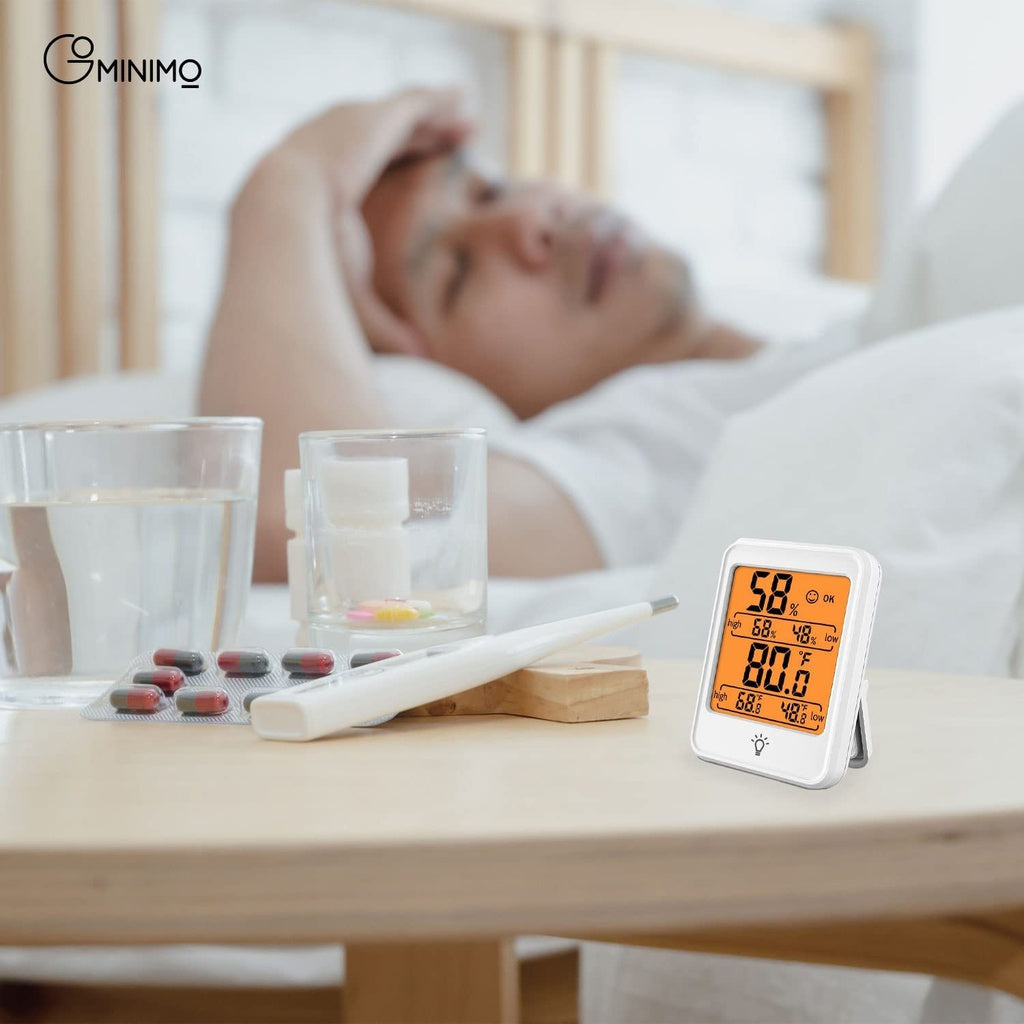 Thermo Hygrometer No Backlight White