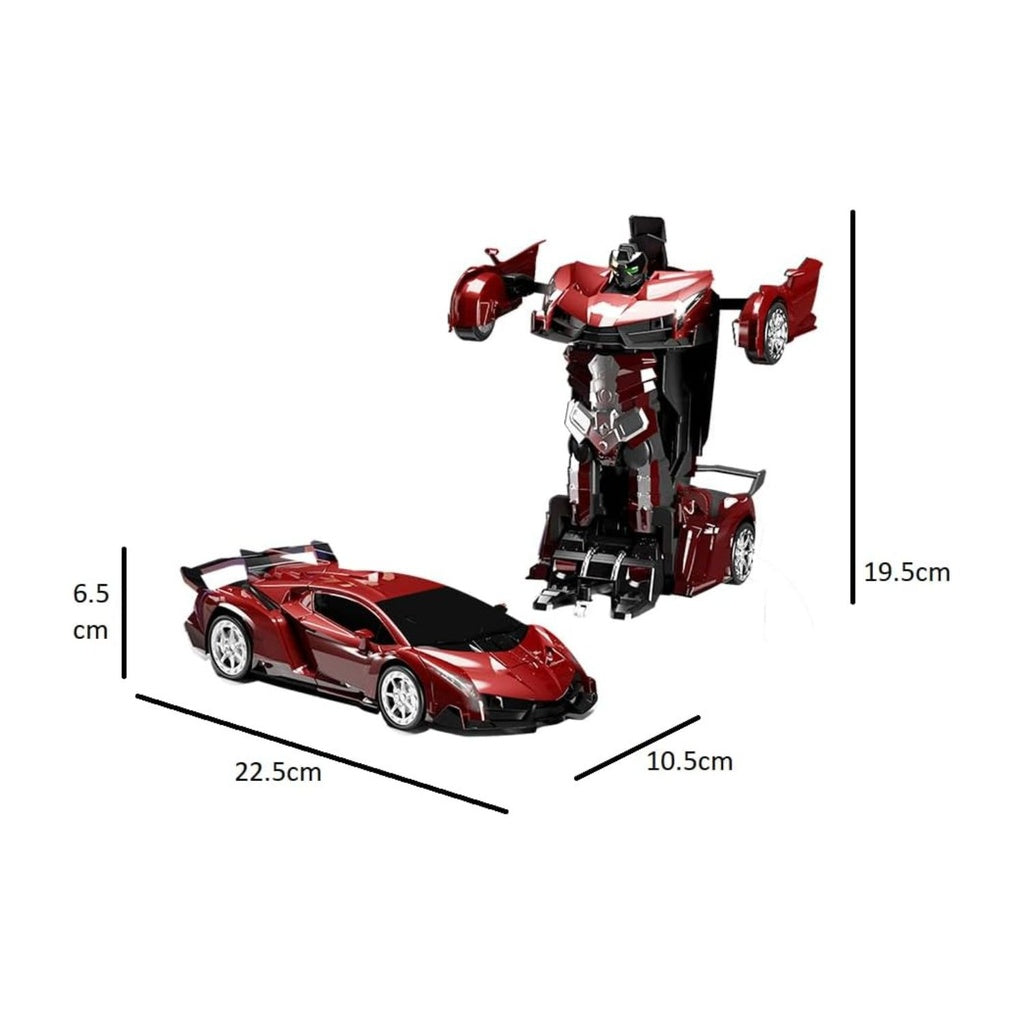 Transform Car Robot Sport Car with Remote Control (Red)