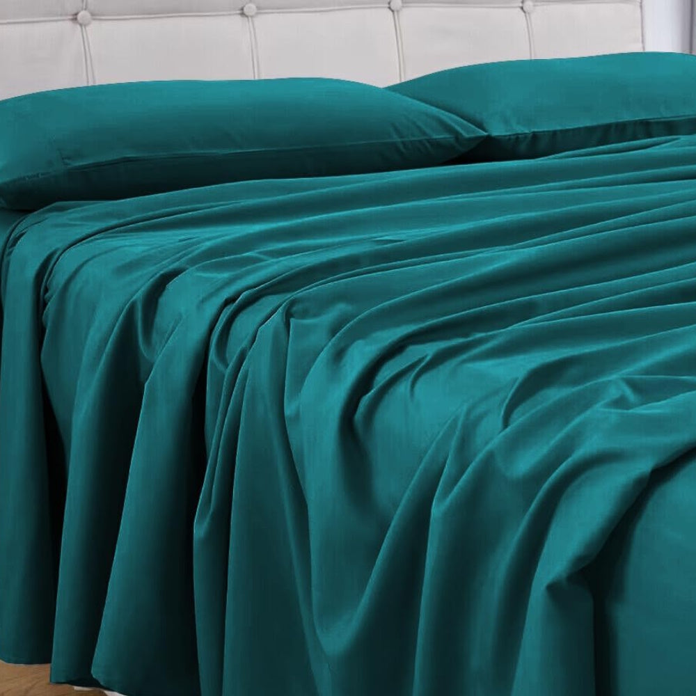 1000 Thread Count Ultra Soft Microfiber 4 Pcs Bed Sheet Set - Single (Teal)