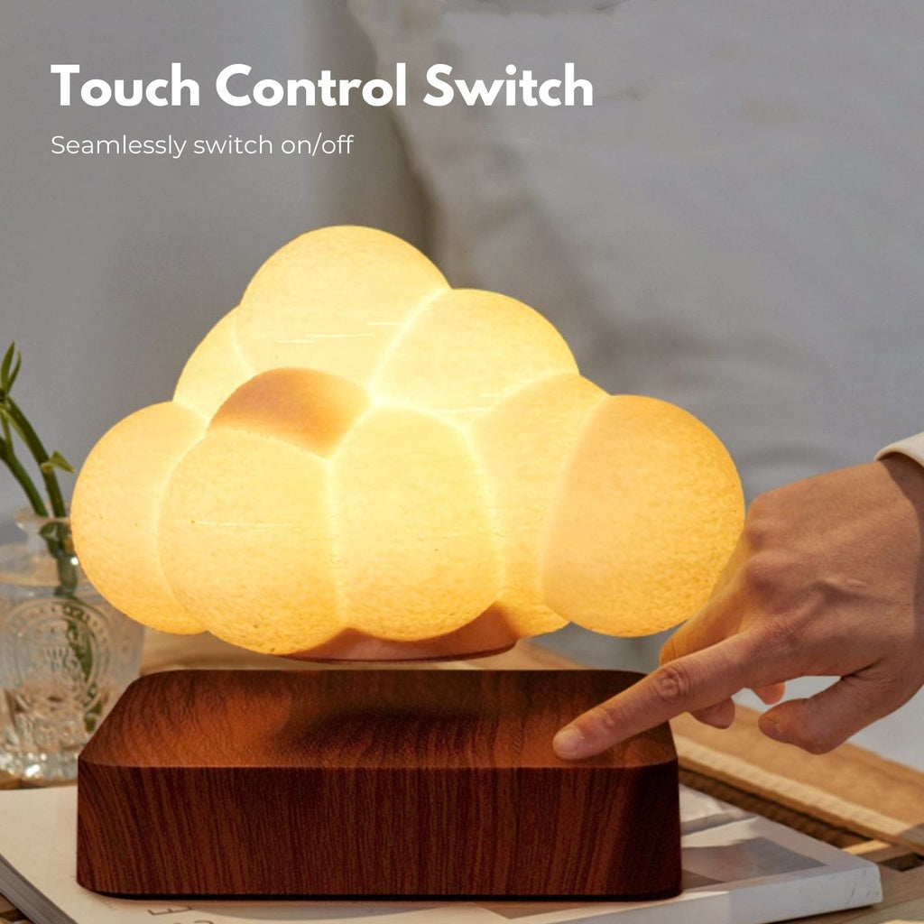 Lighting Magnetic Floating Lamp Levitation Cloud Dark Brown Base