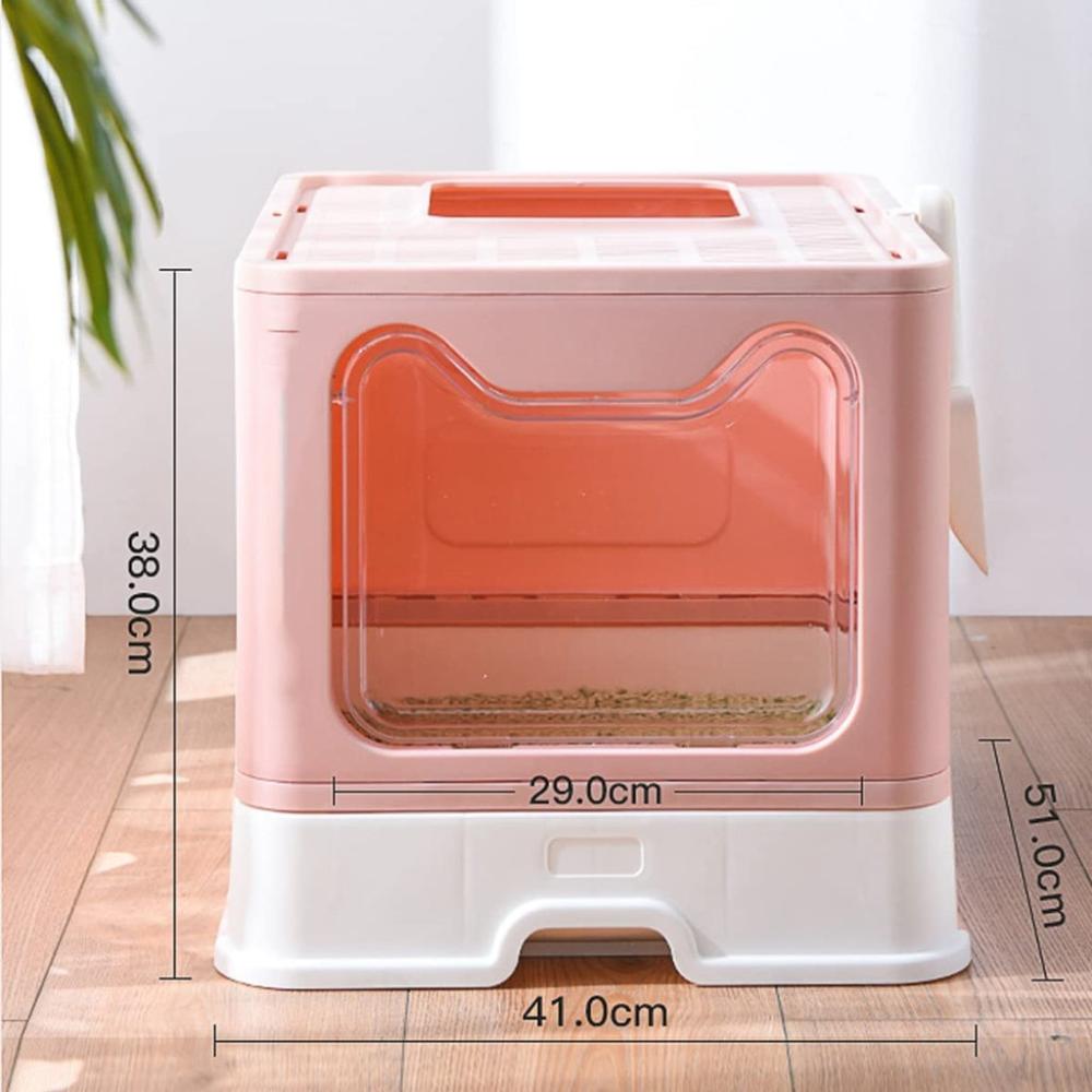 Eco-friendly Material Foldable Litter Box - Pink