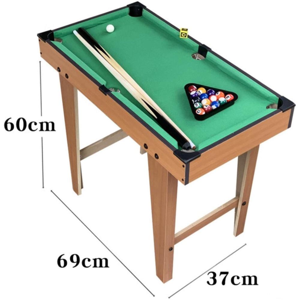 Mini Pool Game Table with 2 Sticks (Wooden and Green) - 69cms