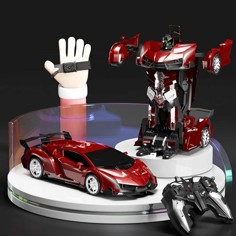 Transform Car Robot Sport Car with Remote Control (Red)