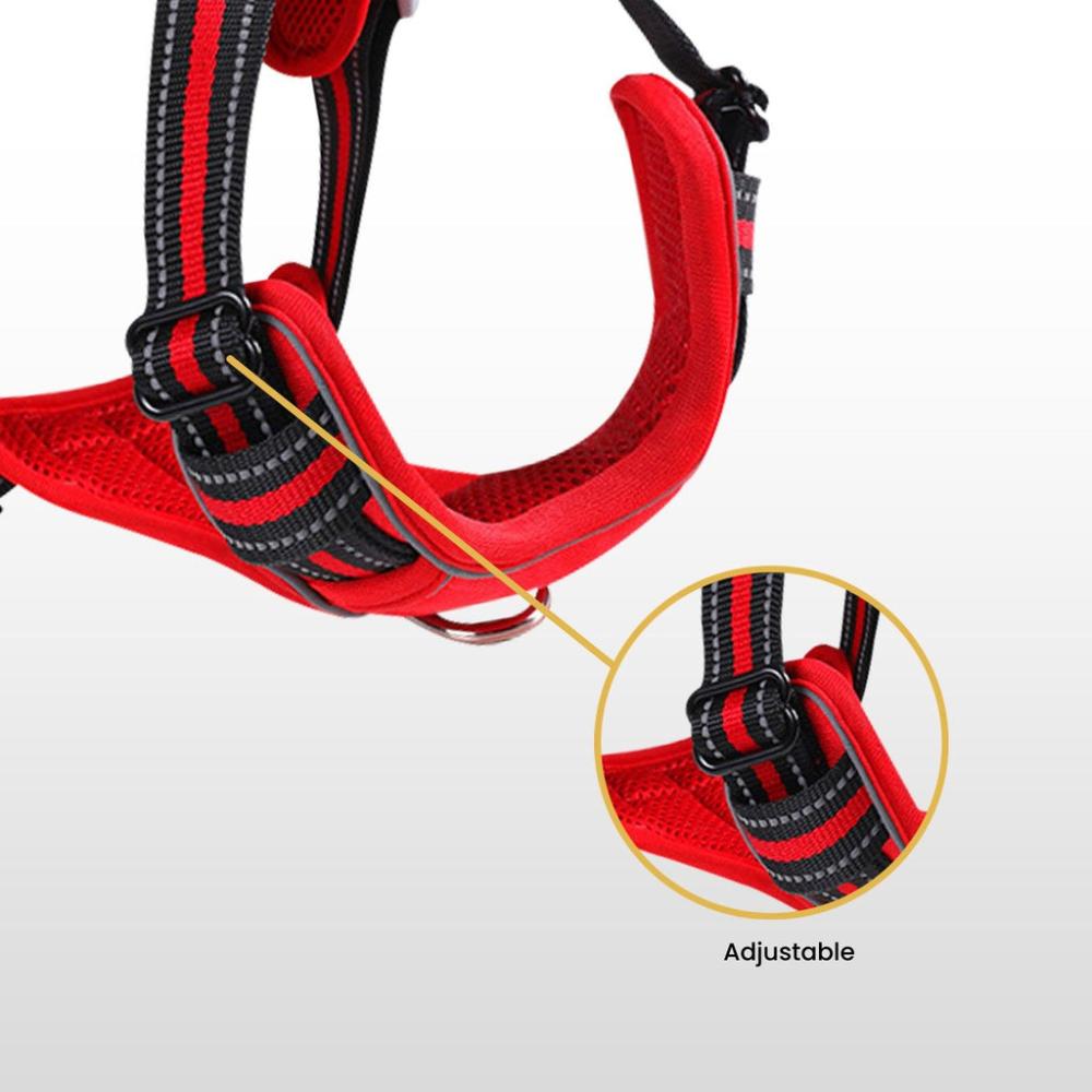 Heavy Duty Dog Harness Vest XL Size (Red)