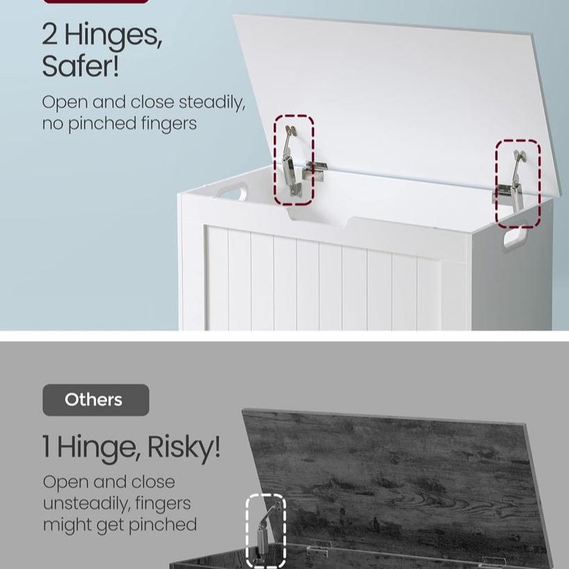 High Load Capacity Storage Bench White