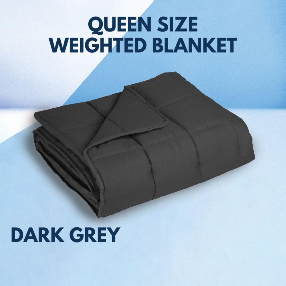 Polyester Queen Size Weighted Blanket 7kg (Dark Grey)