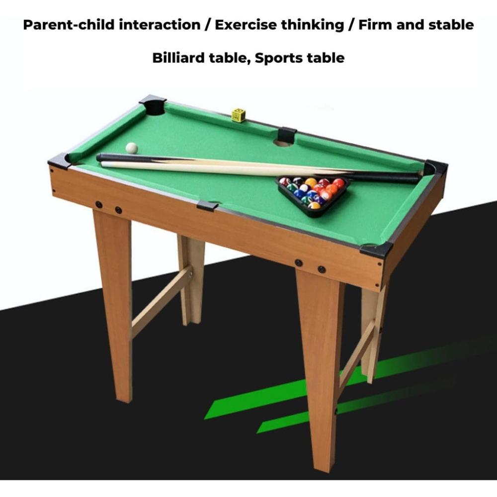 Mini Pool Game Table with 2 Sticks (Wooden and Green) - 69cms