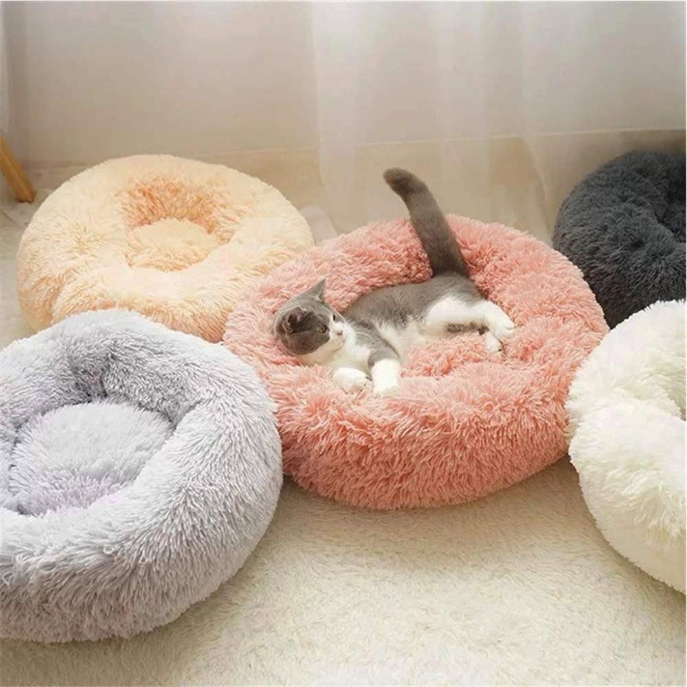 Soft Comfy Plush Pet Bed 80cm (Rose Gold)