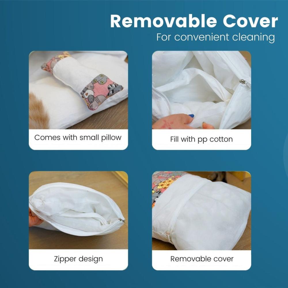 Pet Sleeping Bag Fortune Cat Design - Large