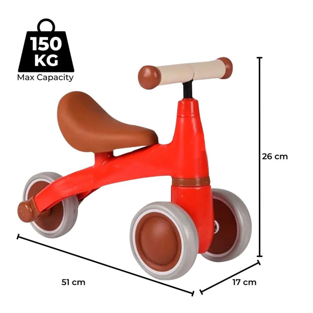 3 Wheels Baby Balance Bike - Red