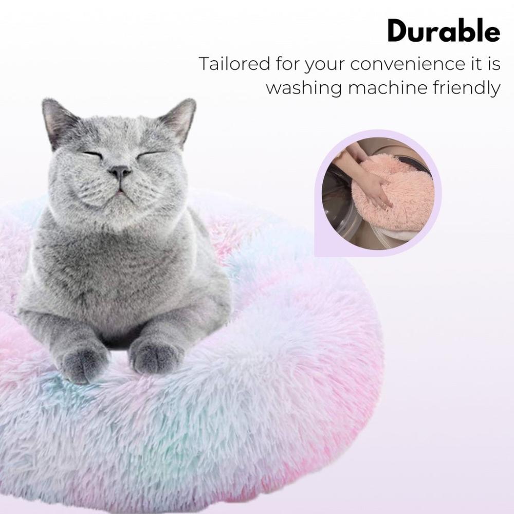 Comfy Plush Pet Bed 70cm (Grey)