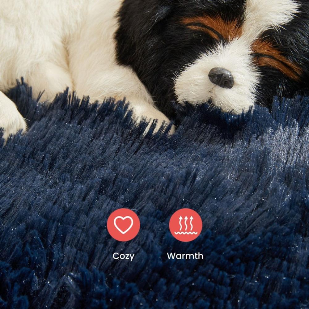 Pet Sofa Cover Soft with Bolster L Size (Dark Blue)