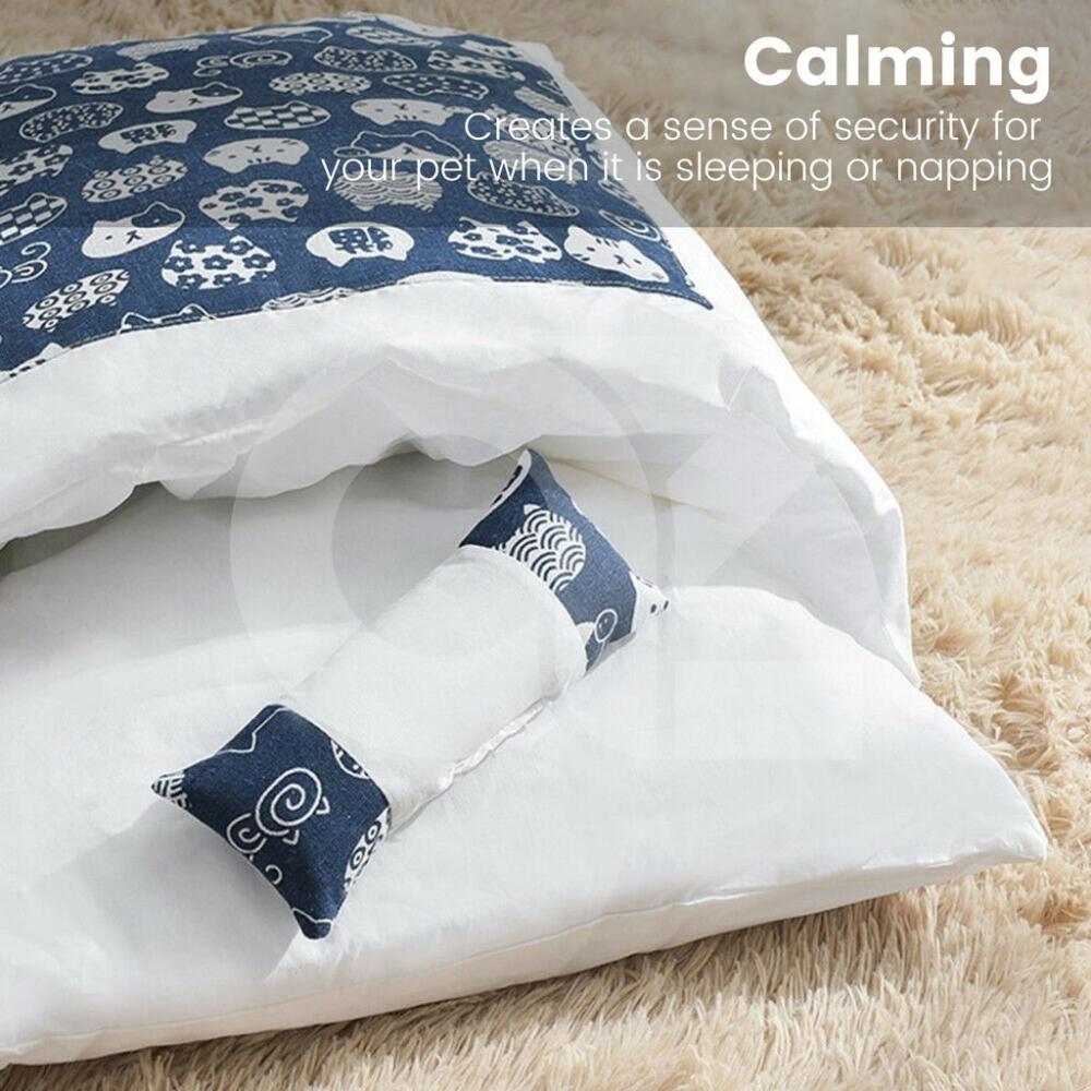 Pet Sleeping Bag Fortune Cat Design - Large