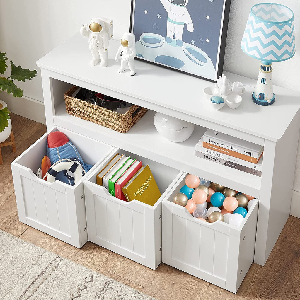 Storage Bench with Shelf and 3 Drawers