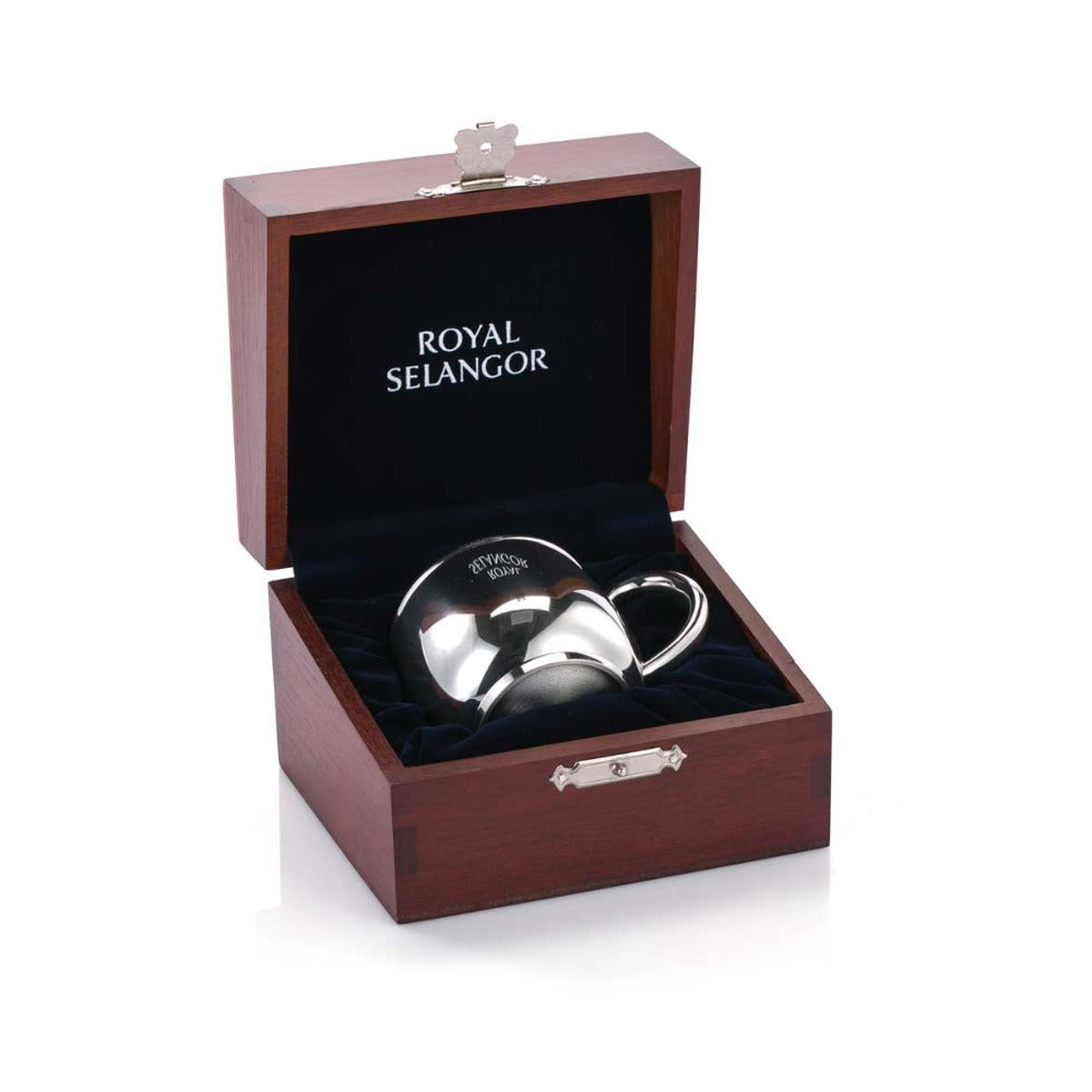 Royal Selangor Pewter Child's Mug in Wooden Gift Box