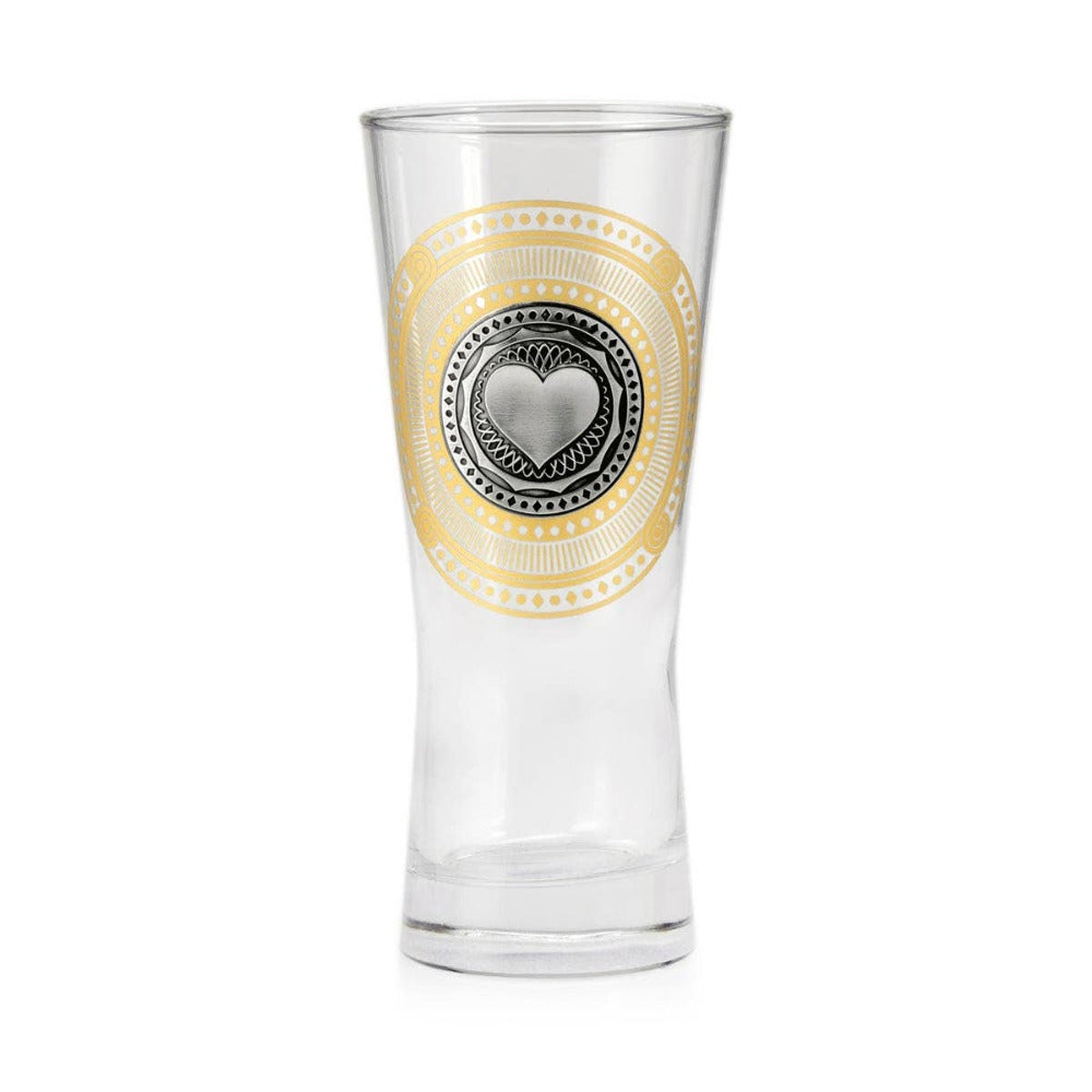 Royal Selangor Gold Toned Playing Cards Pewter Motif Pilsner Quartet