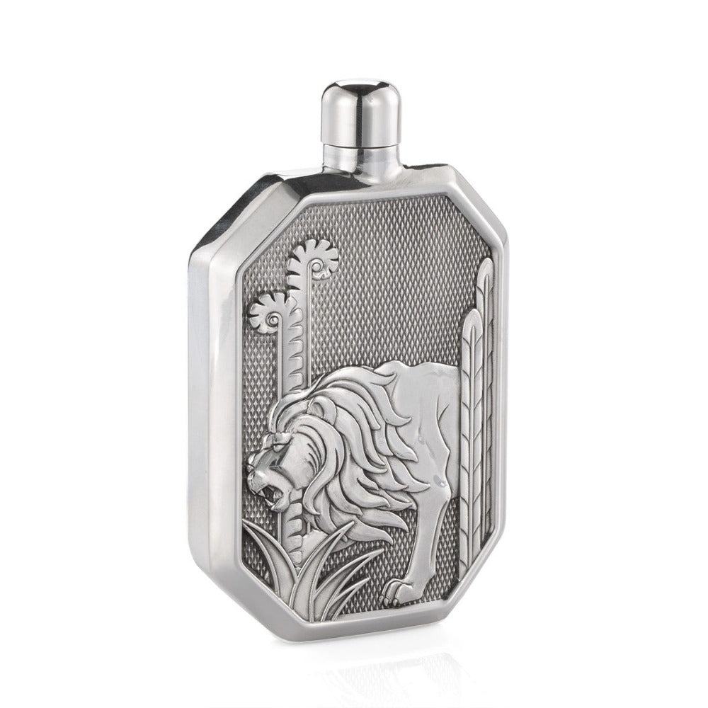 Royal Selangor Savannah Lion Pewter Hip Flask 150ML