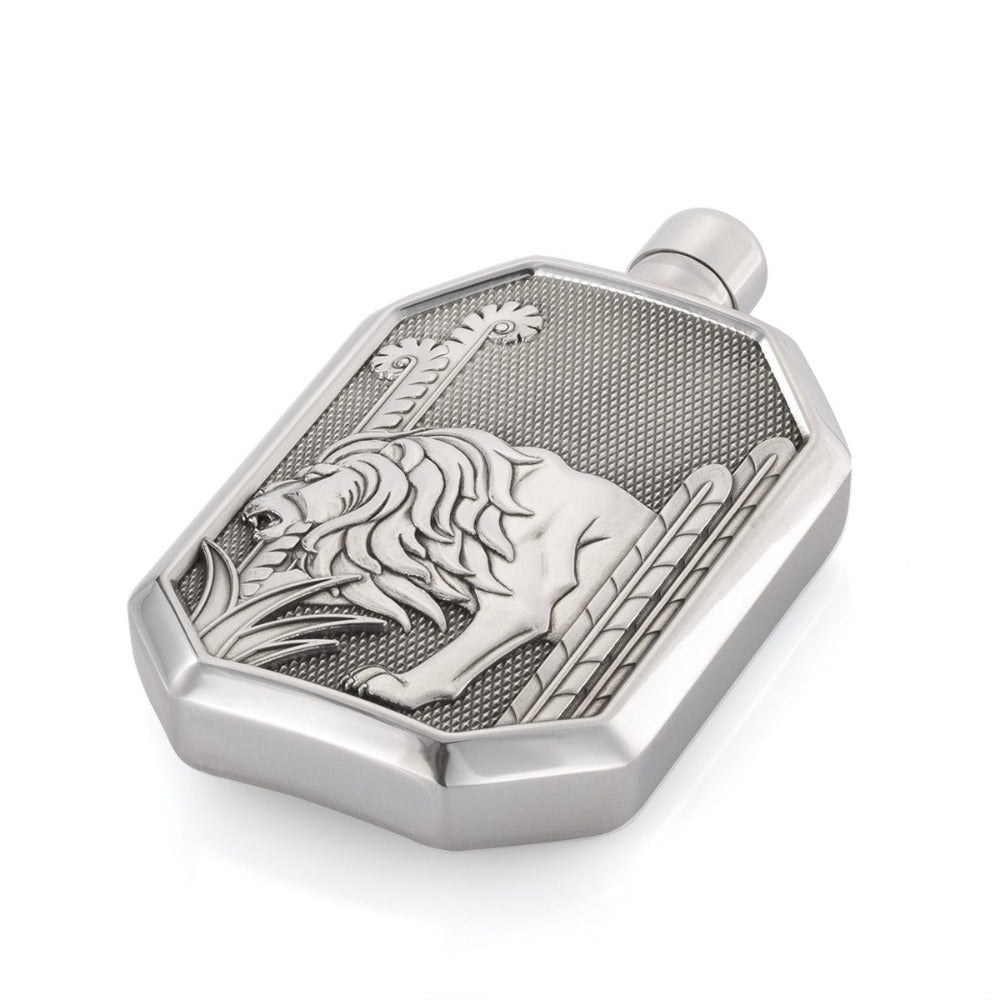 Royal Selangor Savannah Lion Pewter Hip Flask 150ML
