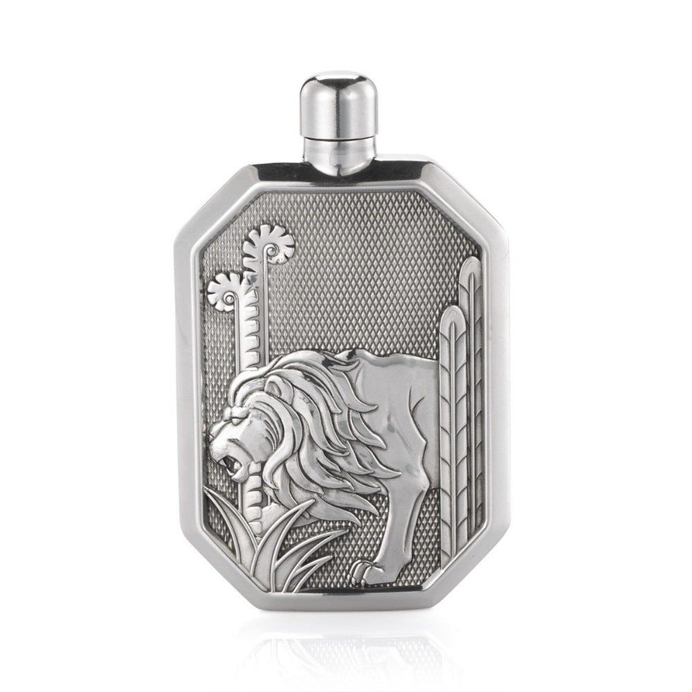 Royal Selangor Savannah Lion Pewter Hip Flask 150ML
