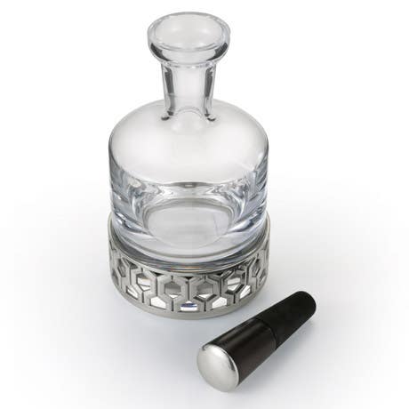 Royal Selangor Pewter Hexagon Motif Whisky Decanter