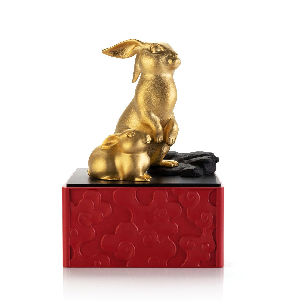 Royal Selangor 2023 Year of the Rabbit Figurine - 24K Gilded Pewter