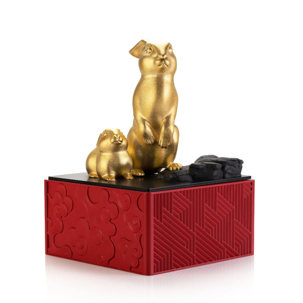Royal Selangor 2023 Year of the Rabbit Figurine - 24K Gilded Pewter