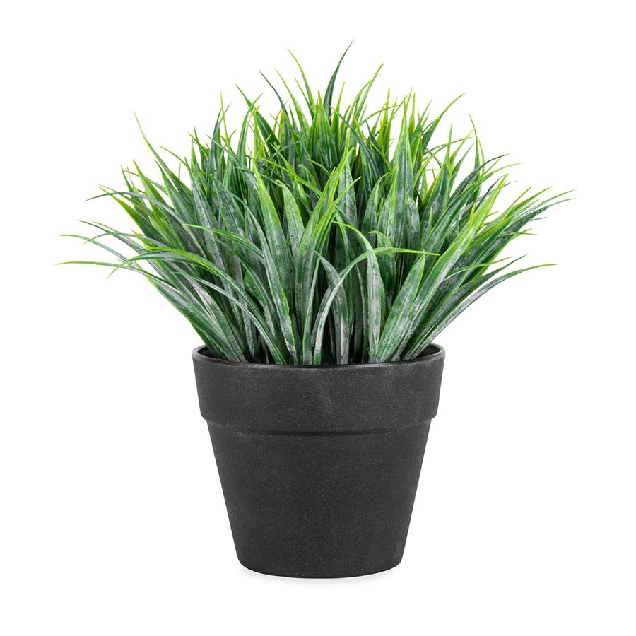 Potted Artificial Green Ponytail Grass