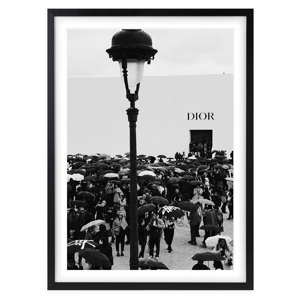 Dior Umbrellas Large 105cm x 81cm Framed A1 Art Print