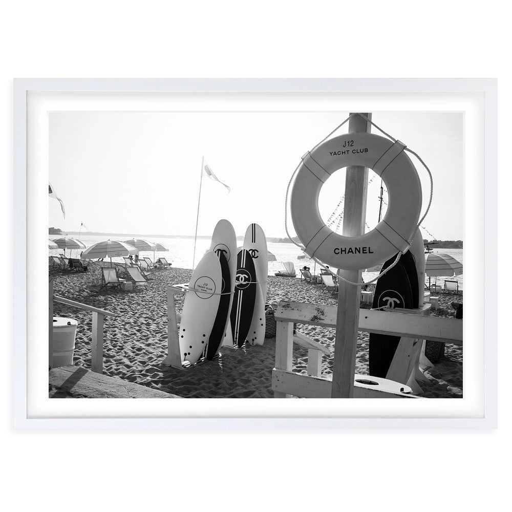 Chanel Beach Club Large 105cm x 81cm Framed A1 Art Print