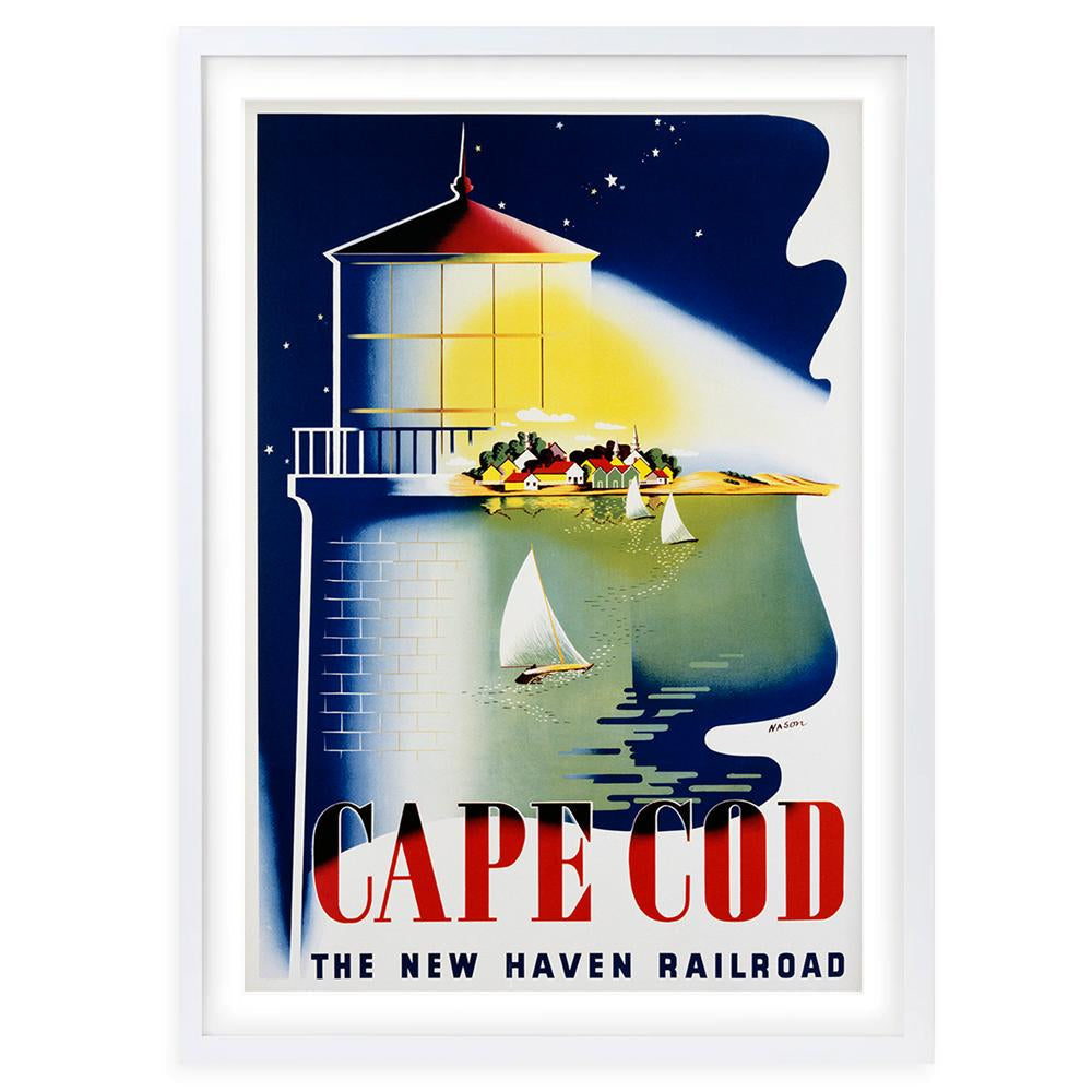 Cape Cod New Haven Railroad Large 105cm x 81cm Framed A1 Art Print