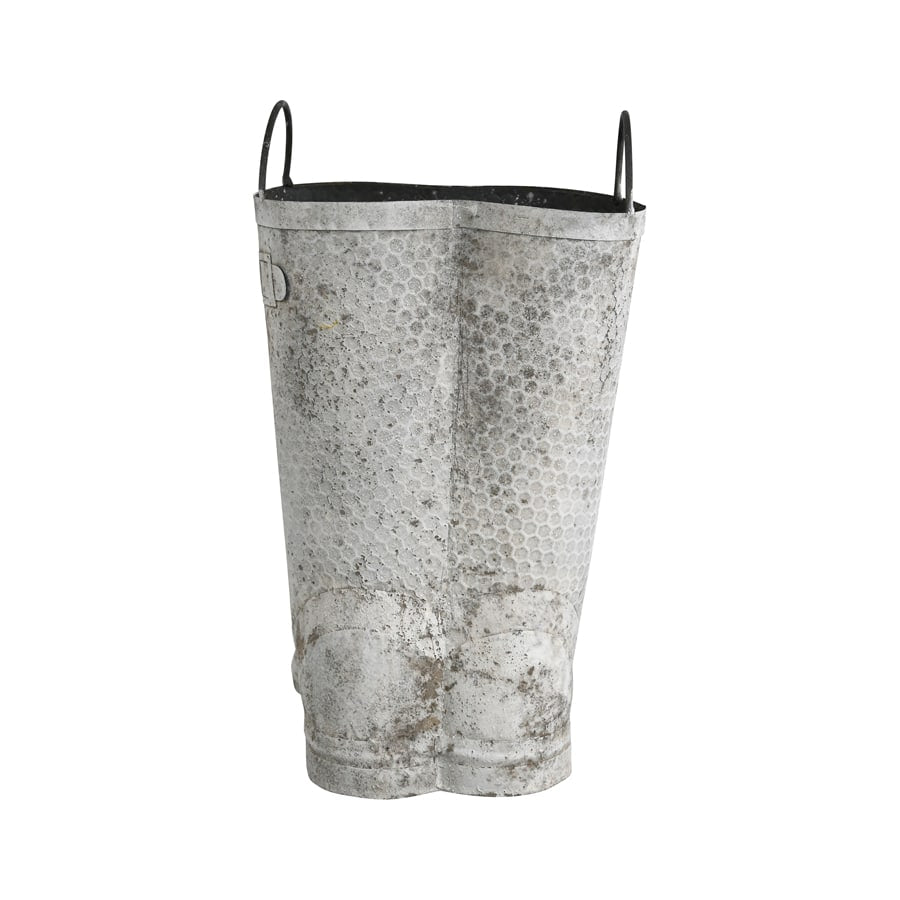 Sweet Bee Honey Gumboots Planter - Distressed White