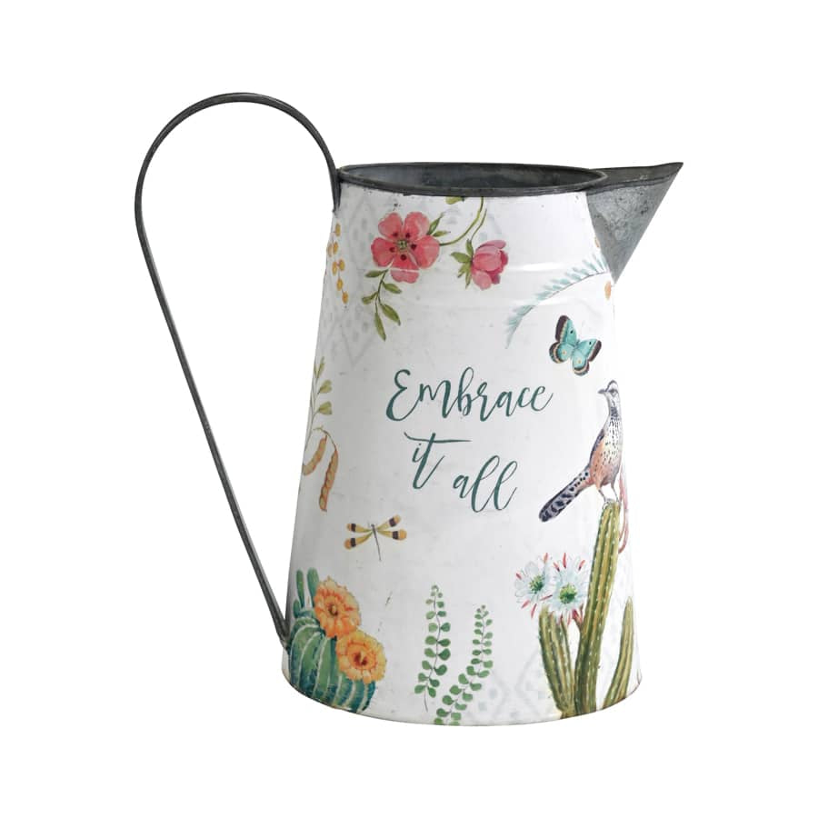 Birds & Butterflies Printed Garden Jug