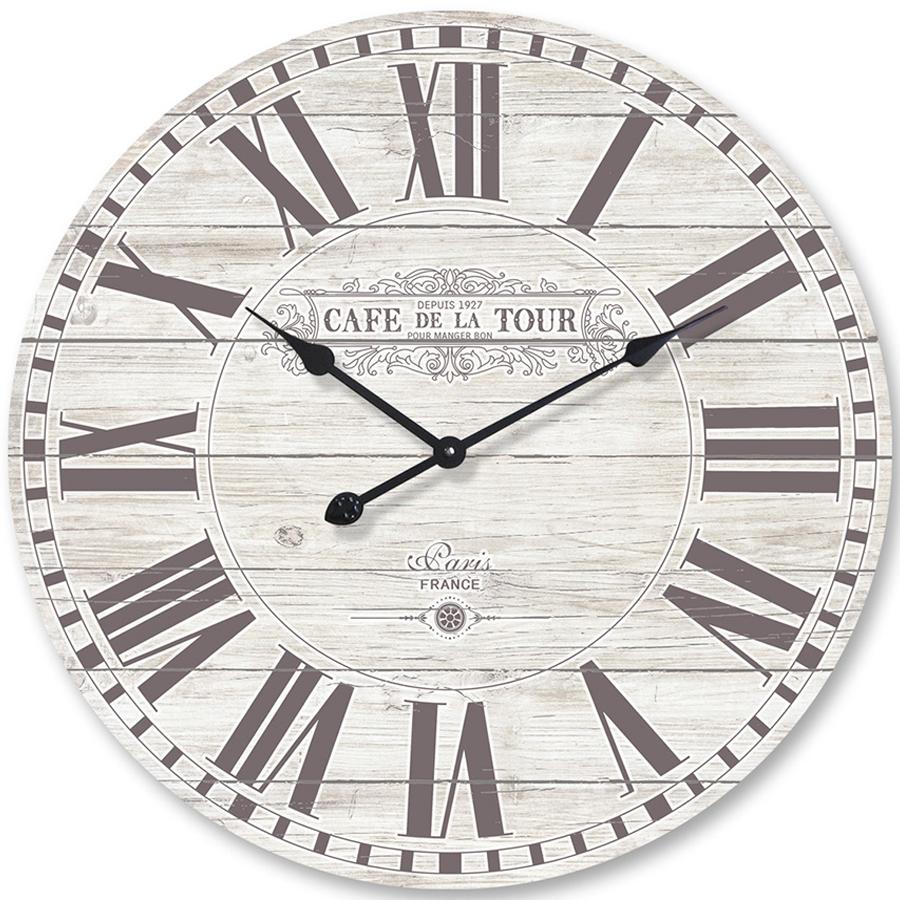 'Café de la Tour' Wooden Wall Clock