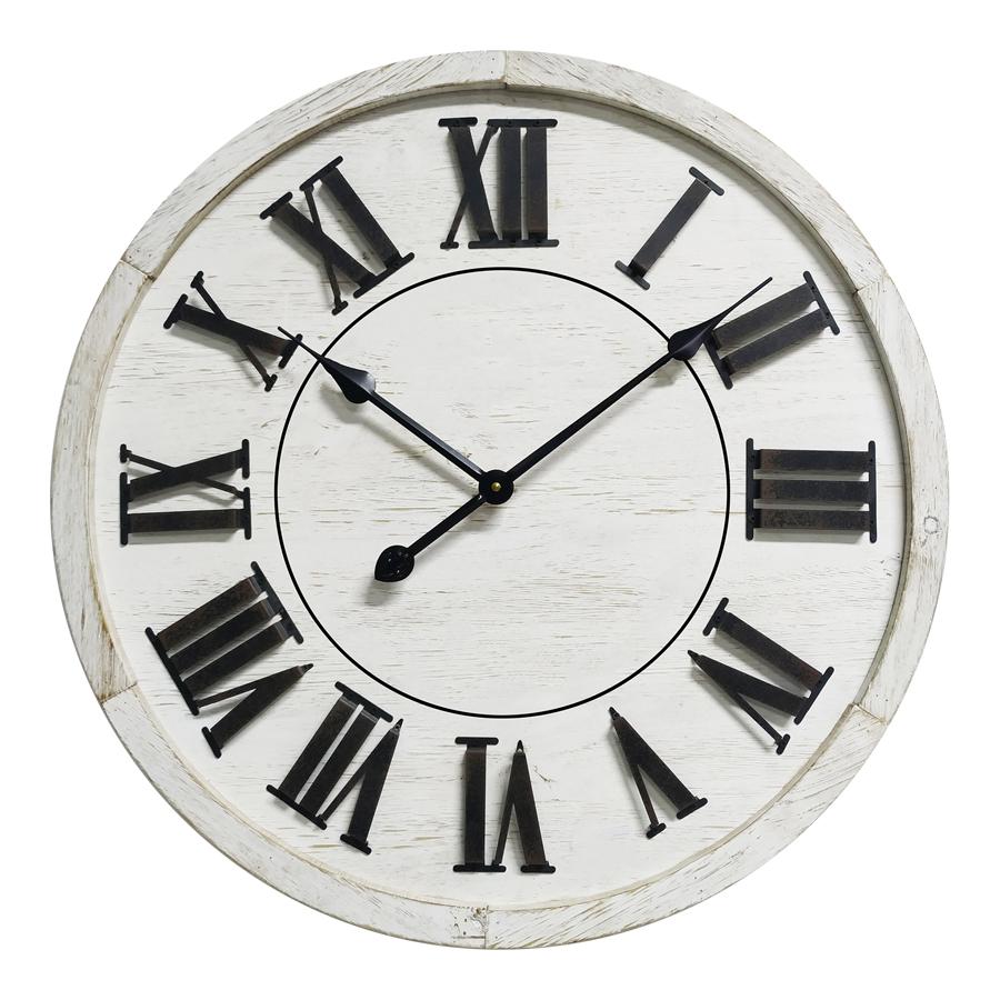 Hamptons Wall Clock Raised Roman Numerals