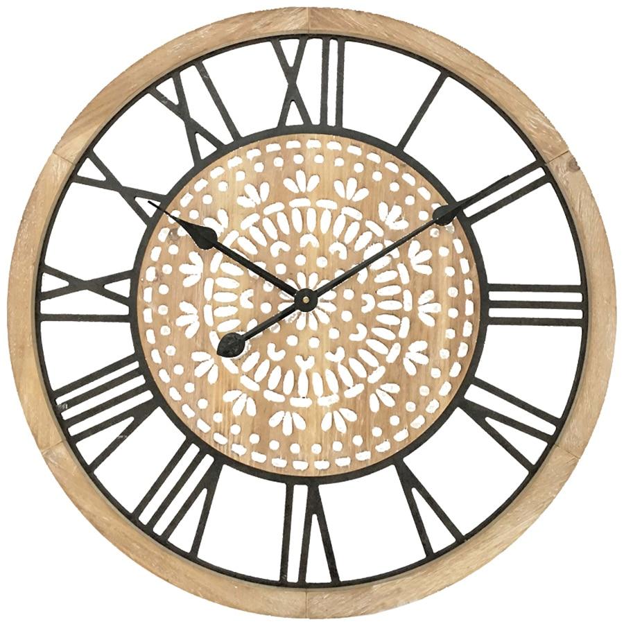 Carved Industro-Hamptons Wall Clock