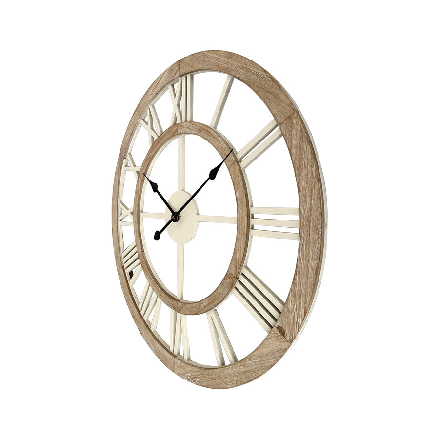 70cm Hamptons Double-Frame Floating Wall Clock
