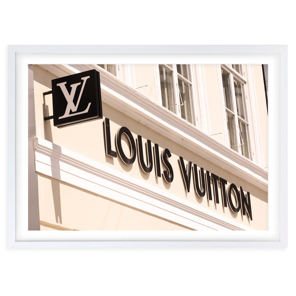 Louis Vuitton Sign (2) 105cm x 81cm Framed A1 Art Print