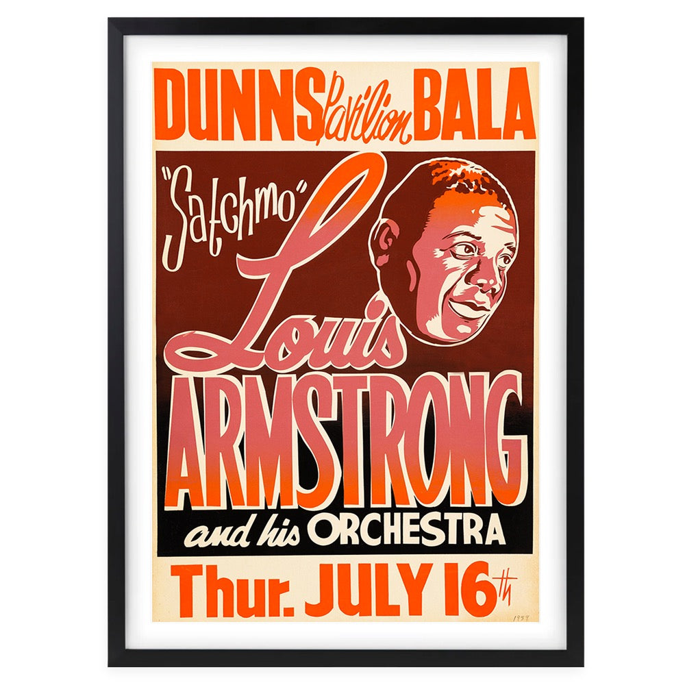 Louis Armstrong - Dunns Bala 1959 105cm x 81cm Framed A1 Art Print
