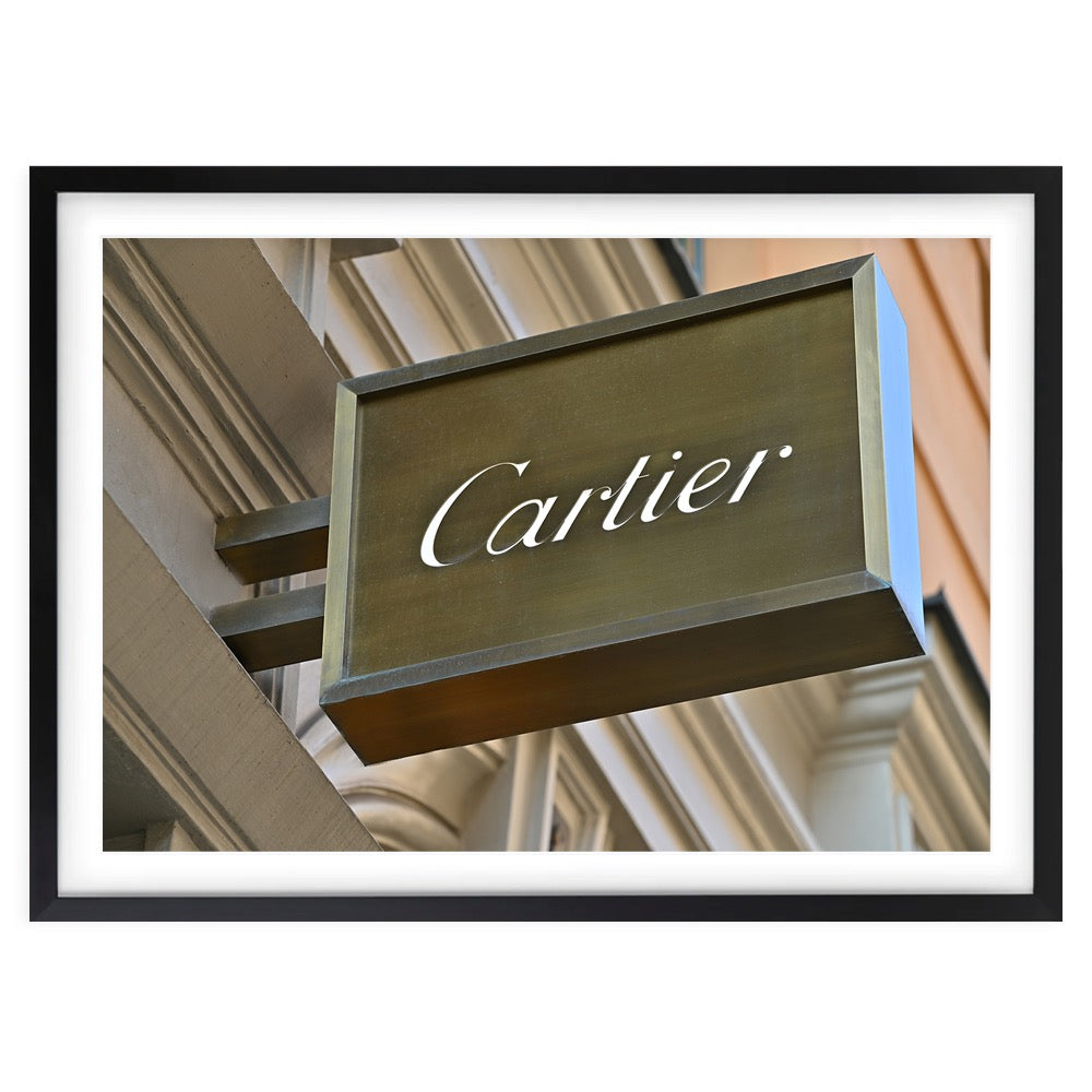 Cartier Sign Large 105cm x 81cm Framed A1 Art Print