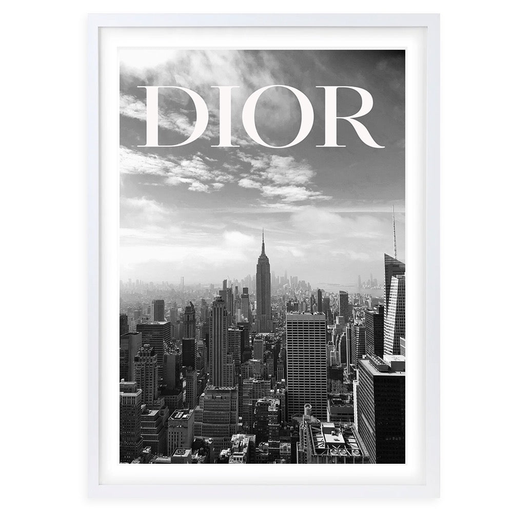 New York Dior Framed 105cm x 81cm A1 Art Print