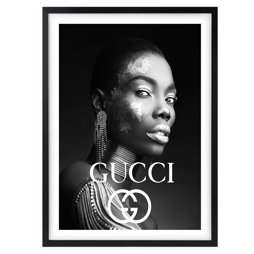 Gucci Face 105cm x 81cm Framed A1 Art Print