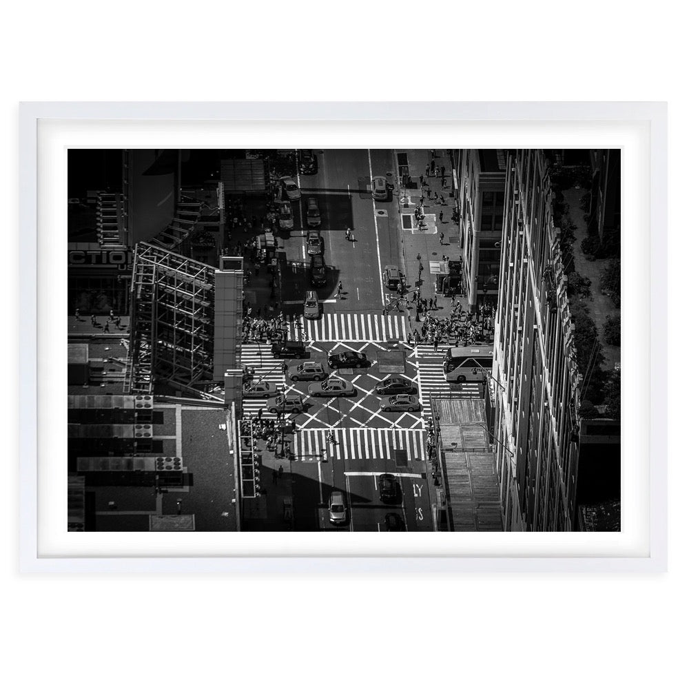 New York Intersection 105cm x 81cm Framed A1 Art Print