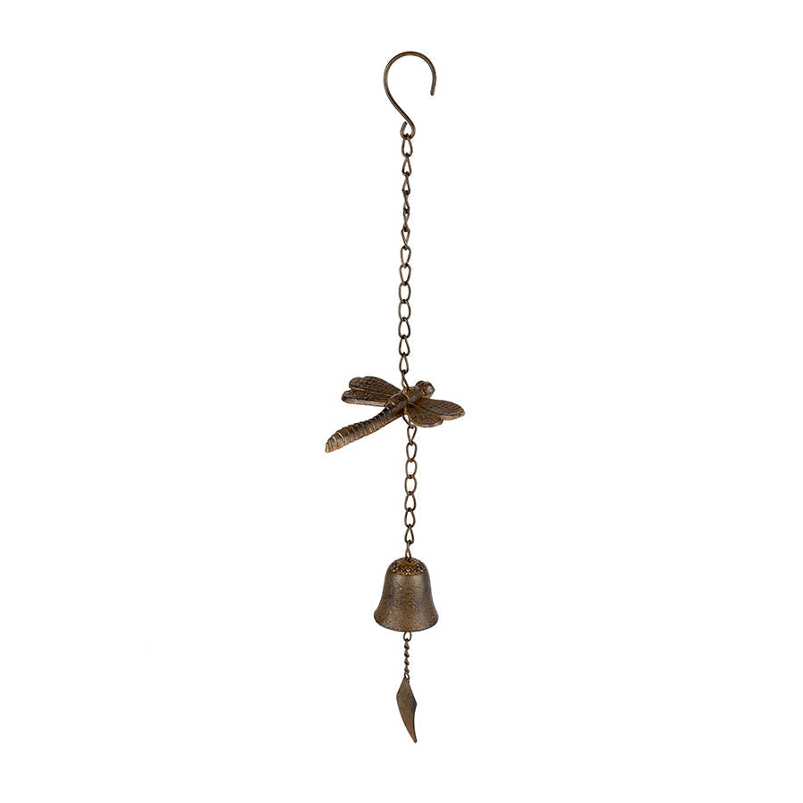 Dragonfly Wrought Iron Outdoor Hanging Bell