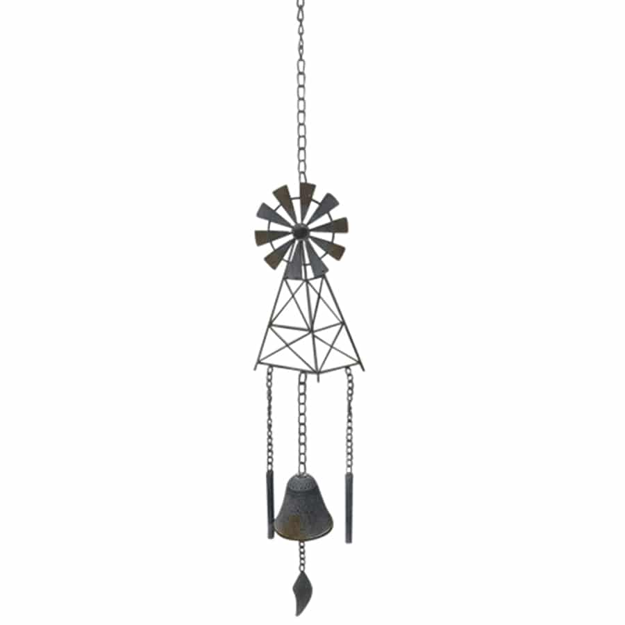 Hanging Windmill With Cast Iron Bell