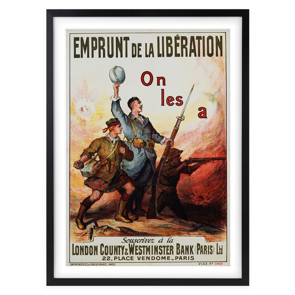 Emprunt De La Liberation 105cm x 81cm Framed A1 Art Print