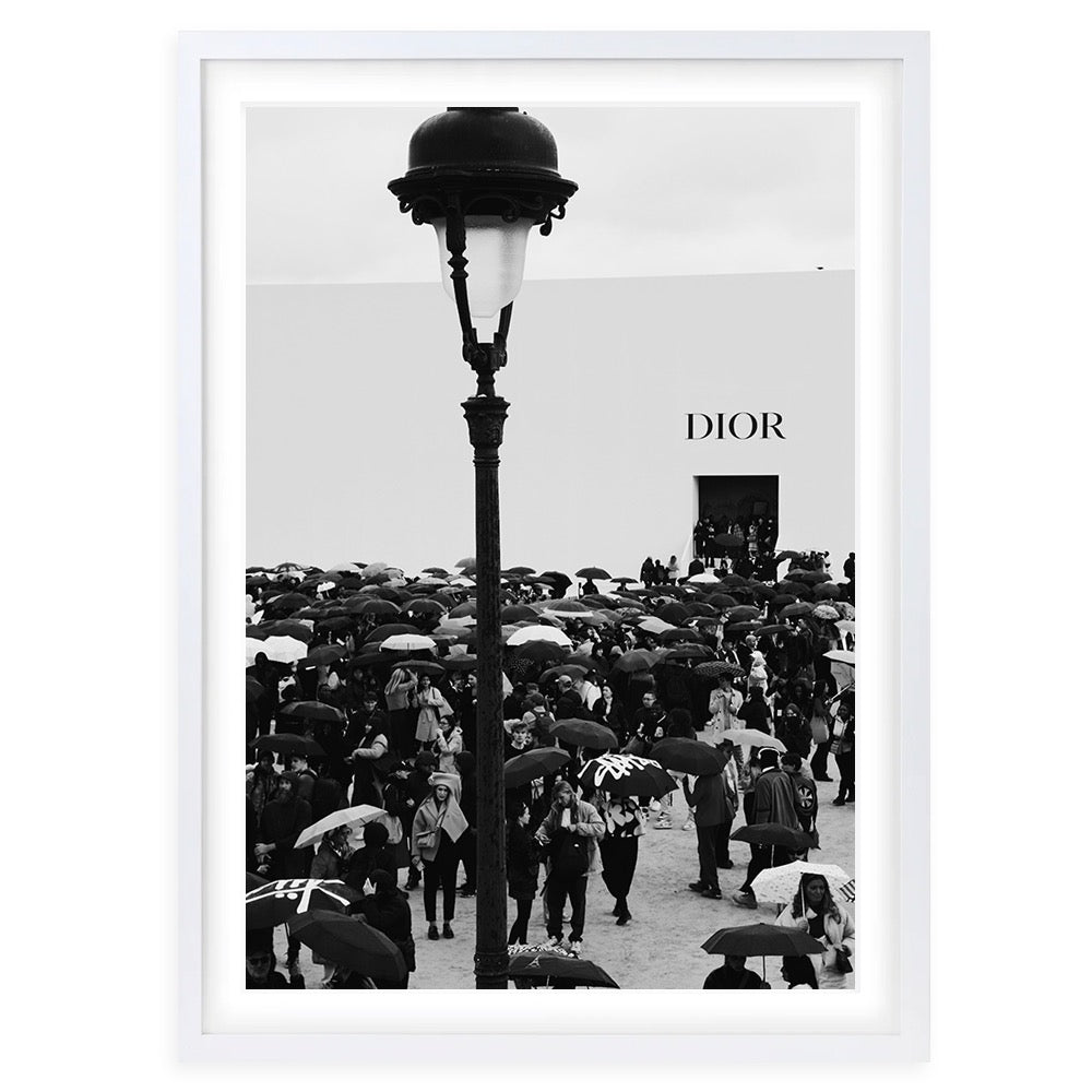 Dior Umbrellas Large 105cm x 81cm Framed A1 Art Print