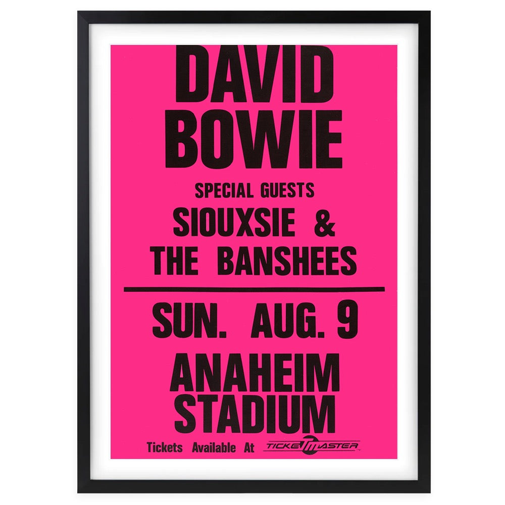 David Bowie - Anaheim Stadium 1987 Large 105cm x 81cm Framed A1 Art Print