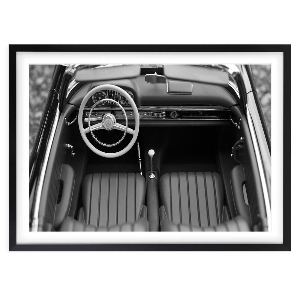 Mercedes Benz Retro Car 105cm x 81cm Framed A1 Art Print
